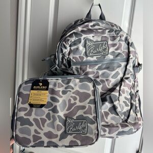 BURLEBO Backpack and Lunchbox - Classic Camo